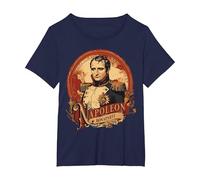 Style d'affiche Vintage Napoléon Bonaparte T-Shirt, Femme Grandes Tailles, Bleu Marine, 4X