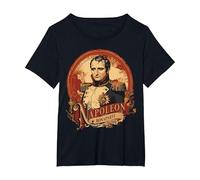Style d'affiche Vintage Napoléon Bonaparte T-Shirt, Femme Grandes Tailles, Noir, 4X