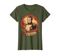 Style d'affiche Vintage Napoléon Bonaparte T-Shirt, Femme, Olive, 3XL