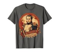 Style d'affiche Vintage Napoléon Bonaparte T-Shirt, Homme, Asphalte, 4XL