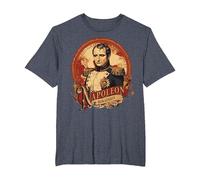 Style d'affiche Vintage Napoléon Bonaparte T-Shirt, Homme Grandes Tailles, Bleu Chiné, 4X Tall