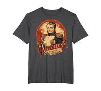 Style d'affiche Vintage Napoléon Bonaparte T-Shirt, Homme Grandes Tailles, Chiné Foncé, 4X Tall