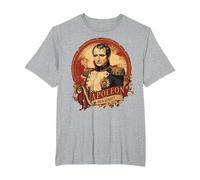 Style d'affiche Vintage Napoléon Bonaparte T-Shirt, Homme Grandes Tailles, Gris Chiné, 2X Tall