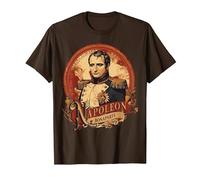 Style d'affiche Vintage Napoléon Bonaparte T-Shirt, Homme, Marron, M