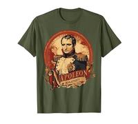 Style d'affiche Vintage Napoléon Bonaparte T-Shirt, Homme, Olive, XXL