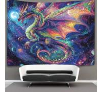 Style d'art de l'alchimie Tapisserie Arc-en-ciel Cosmic Dragon Tapisserie Murale À Suspendre Pour Chambre À Coucher, Salon,appartement,dortoir,décorations Murales, Décoration Artistique 150cmx200cm