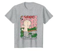 Style de Bande dessinée rétro Classique de Casper Movie T-Shirt, Enfant, Gris Chiné, 12 Ans