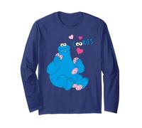 Style de Biscuits rétro Hungry Pose de Sesame Street Cookie Monster Manche Longue
