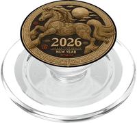Style de Broderie, Cheval année Lunaire 2026 année Lunaire Chinoise PopSockets PopGrip pour MagSafe