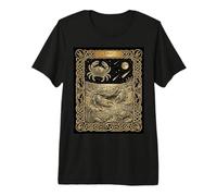 Style de Carte de Tarot Horoscope du Zodiaque du Cancer T-Shirt Haut de Gamme