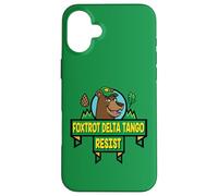 Style de Dessin animé du Parc National Resist Bear Foxtrot Delta Tango Coque pour iPhone 16 Plus