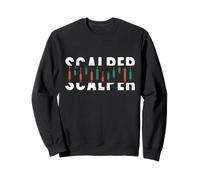 Style de Graphique de Trading Scalper Distressed - Scalping Trader Sweatshirt