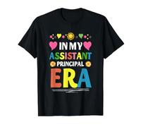 Style de Leadership Scolaire coloré de l'ère du Directeur Adjoint T-Shirt Graphique avec Valeur