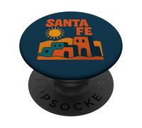 Style de Paysage Solaire du désert du sud-Ouest de Santa Fe Adobe Sunset PopSockets PopGrip Adhésif