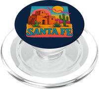 Style de Paysage Solaire du désert du sud-Ouest de Santa Fe Adobe Sunset PopSockets PopGrip pour MagSafe