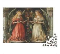 Style de Peinture à l'huile |Deux déesses dans l'église| Puzzles Amusants en Famille 1000pcs (75x50cm) Adultes