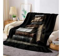 Style de Peinture Couvertures et Plaids Livres Anciens 3D Imprimée Couverture Lit en Flanelle 150 x 200 cm Plaid Polaire pour canapé lit Couch Chambre Salon Enfant Adulte
