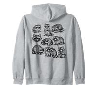 Style de Tatouage d'illustration Vintage de la Faune des Sweat à Capuche