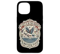 Style de Tatouage laissé dans l'eau Matthew 28:19 Coque pour iPhone 15