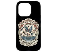 Style de Tatouage laissé dans l'eau Matthew 28:19 Coque pour iPhone 15 Pro