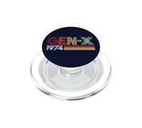 Style de Texte Vintage Gen X 1974 Retro Generation Xer PopSockets PopGrip pour MagSafe