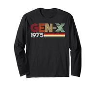 Style de texte vintage Gen X 1975 Retro Generation Xer Manche Longue