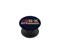 Style de Texte Vintage Gen X 1979 Retro Generation Xer PopSockets PopGrip Adhésif