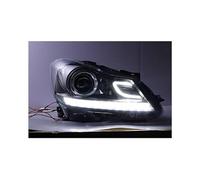 Style de voiture Compatible Pour Benz 2011-2013 W204 Ensemble de phares C180 C200 Phares au xénon à batterie bicolore modifiés quotidiens(1,55W)