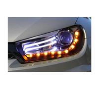 Style de voiture Compatible Pour les lentilles de phares DRL VW à double faisceau H7 Xénon Bi Xénon(HID 6000K Low Beam)