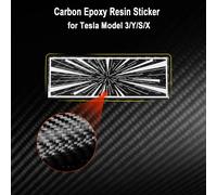 Style de voiture pour Tesla modèle 3/Y/S/X, marque de queue de jénèpro, Badge d'étiquette de véhicule haute Performance, autocollant créatif en résine de carbone véritable
