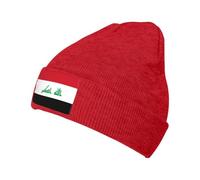 Style Décontracté Bonnet Chaud Tricoté À Imprimé Irak Drapeau Unisexe Décontracté Anti Vent Pliable Élastique Doux Confortable Quotidien Mode Patriotique