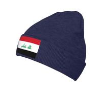 Style Décontracté Bonnet Chaud Tricoté À Imprimé Irak Drapeau Unisexe Décontracté Anti Vent Pliable Élastique Doux Confortable Quotidien Mode Patriotique