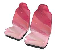 Style dégradé rose Dua Sarung JOK Mobil,& Sarung JOK Mobil Depan, Cocok pour Sebagian Besar Mobil, SUV, Truk, Van, Dll.