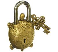 Style écaille de type Tortoise avec serrure de collection Vastu à fini antique, verrou de sécurité en laiton fabriqué