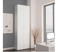Style Élégance Chic - Armoire De Bureau Meuble de rangement - Rangement Etagères Blanc 60 x 32 x 190 cm Aggloméré - 25473