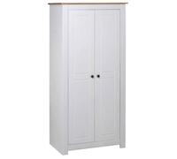 Style Élégance Chic - Armoire de rangement pour chambre Garde-robe Blanc 80x50x171,5cm Pin massif Assortiment Panama &FR32453