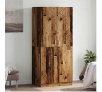 Style Élégance Chic - Armoire de rangement pour chambre Garde-robe - Vieux bois - 90x52x200cm - Bois d'ingénierie &FR24526