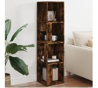 Style Élégance Chic - Buffet bahut - Armoire d'angle - chêne fumé - 33x33x132cm - Bois d'ingénierie &FR98042