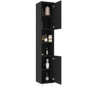 Style Élégance Chic - Meuble de salle de bain Armoire de salle de bain Colonne salle de bain - Noir 30x30x179 cm Aggloméré - 75422