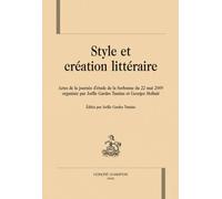 Style et création littéraire