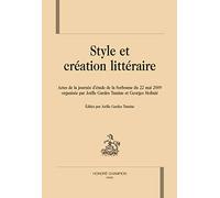 Style et création littéraire