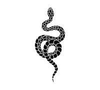 Style ethnique abstrait animal serpent Stickers muraux en papier adhésif 50.4x125.4cm Décoration artistique Noir