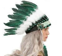 Style ethnique ornement à plumes flexible accessoire de costume cosplay bandeau pour et fonctions spéciales bandeau tribal