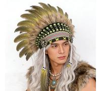 Style ethnique ornement à plumes flexible accessoire de costume cosplay bandeau pour et fonctions spéciales bandeau tribal