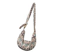 Style ethnique Sac à bandoulière pour femme Sac à bandoulière Simple Messagers Mode Shopping Toile Navettage Femmes Styles ethniques Sac à main Sac à main en toile Bandoulière, Es23001 2, One Size