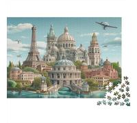 Style européen Casse-tête 1000 Pièces sans Poussière, Puzzle Difficile défi De Jeu Éducatif pour Un Moment De Complicité, Cadeau d'anniversaire Parfait 70x50cm/1000pcs