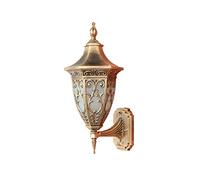 Style européen étanche Ip54 rétro balcon appliques murales éclairage cour extérieure en aluminium simple tête applique murale luminaire jardin extérieur appliques murales Bronze/Bronze rouge Bronze