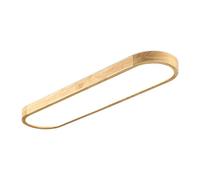 Style européen Simple ménage Ovale plafonnier Chambre étude Salon allée LED plafonnier en Bois Massif Accessoires pour la Maison Lampes de Couleur en Bois