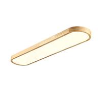 Style européen Simple ménage Ovale plafonnier Chambre étude Salon allée LED plafonnier en Bois Massif Accessoires pour la Maison Lampes de Couleur en Bois