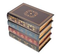 Style Européen Vintage Décoratif Faux Livre de Rangement de Livres de Rangement à la Maison Décoration de Décoration en Bois, Décorations Antiques Boîtes de Livres Modèles